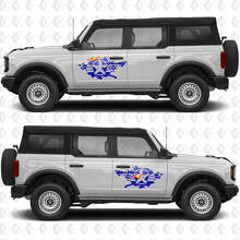 Military Star Splash Seitentür-Grafik Vinylaufkleber 2 passend für Ford Bronco 2
