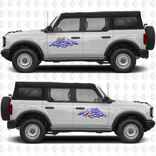 US USA Flag Seiten Türen Vinyl Aufkleber Sticker Grafiken 2 für Ford Bronco 2