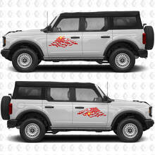 US USA Flag Seiten Türen Vinyl Aufkleber Sticker Grafiken 2 für Ford Bronco 3