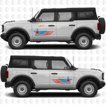 USA-Flagge Militärstern Seiten-Tür Vinyl-Aufkleber-Set für Musclecar Horse_3