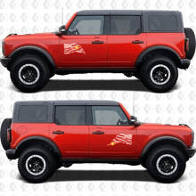 USA-Flaggen-Seitentür Vinyl-Aufkleber für Musclecar Horse_3