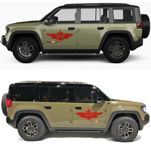 Military Star Punisher Schädel Seiten Türen Vinyl-Aufkleber für Jeep Recon 3