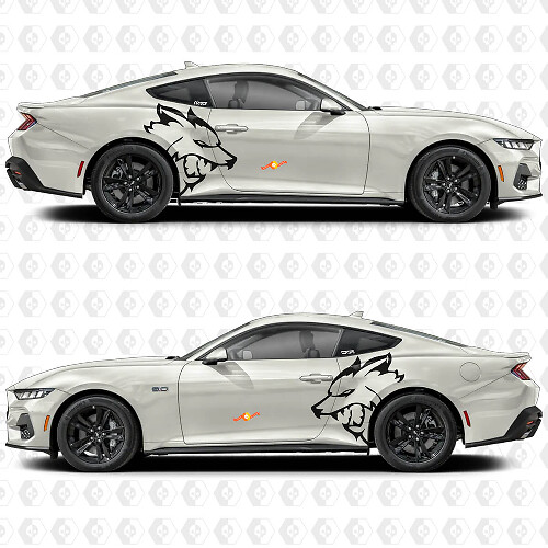 Coyote Seiten-Vinyl-Aufkleberset für Musclecar Musclecarmodel