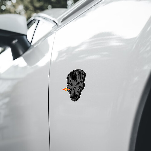 Schädel Punisher Kotflügel-Abzeichen Heckklappen-Emblem 3D-Abzeichen