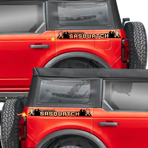 Heckseitige Sasquatch-Grafikaufkleber für Ford Bronco Black Diamond