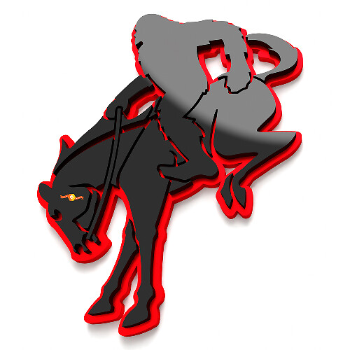 Yeti auf Pferd Bronco Kotflügelabzeichen Heckklappenemblem 3D-Abzeichen 1