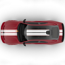 Sixpack Dual Central Stripes Motorhauben Rallye Versatz Vinyl Aufkleber Grafik 2 für Dodge Charger Daytona 2