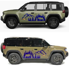 Elch Wald- und Bergkiefern Seiten Türen Vinylaufkleber für Jeep Recon 2