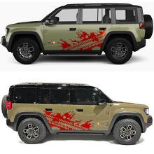 Reifenspuren Schlamm Spritzer Seitentüren Vinylaufkleber für Jeep Recon 3