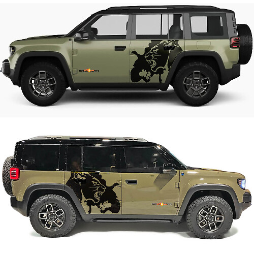 Cougar Splash Seitentüren Vinyl-Aufkleber für Jeep Recon 1