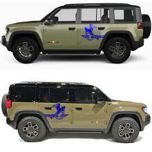 Bald Eagle Military Star Seitentüren Vinylaufkleber für Jeep Recon 2