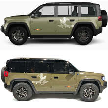 Bald Eagle Military Star Seitentüren Vinylaufkleber für Jeep Recon 3