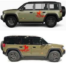 Bald Eagle Military Star Seitentüren Vinylaufkleber für Jeep Recon 4
