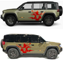 Skull Deer Splash Seiten-Tür Vinyl-Aufkleber-Kit für Jeep Recon_3