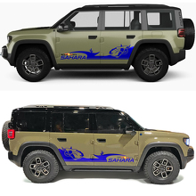 Skull Desert Sahara Seitentüren Vinylaufkleber für Jeep Recon 2