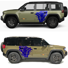 Wolf Splash Seiten-Tür Vinylaufkleber für Jeep Recon 2