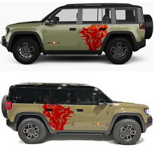 Wolf Splash Seiten-Tür Vinylaufkleber für Jeep Recon 3