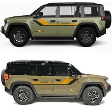 Streifen Racing Seiten Türen Vinyl Aufkleber für Jeep Recon 3
