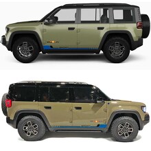 Retro Sport Seitenstreifen Vinyl-Aufkleber 2 für Jeep Recon 2