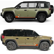 Retro Sport Seitenstreifen Vinyl-Aufkleber 2 für Jeep Recon 3