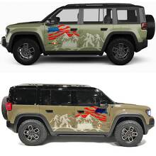 Bigfoot Used US-Flagge Berg Seitentüren Vinyl-Aufkleber für Jeep Recon 2
