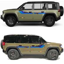 Retro-Streifen Sport Sunset Seiten Türen Vinylaufkleber für Jeep Recon 2