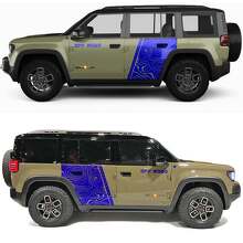 Topografische Karte Offroad Seitentüren Vinyl-Aufkleber für Jeep Recon 2