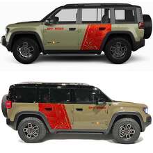 Topografische Karte Offroad Seitentüren Vinyl-Aufkleber für Jeep Recon 3