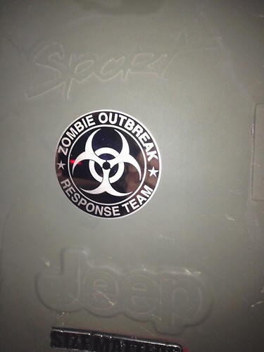 Zombie-Ausbruchsreaktionsteam Biohazard Kotflügel Vinyl-Aufkleber für Jeep Wrangler