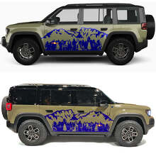Berge Wald Bäume Seitentüren Vinylaufkleber für Jeep Recon 2