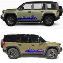 Bergsilhouette Rubicon X Seitentüren Vinylaufkleber 2 für Jeep Recon 2