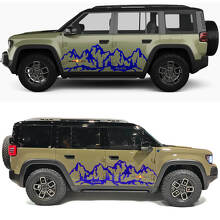 Bergsilhouette 4x4 Seitentüren Vinylaufkleber für Jeep Recon 2
