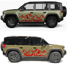 Bergsilhouette 4x4 Seitentüren Vinylaufkleber für Jeep Recon 3