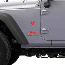Zombie-Ausbruch-Reaktionslogo Vinyl-Aufkleber für Jeep Wrangler Rubicon_3