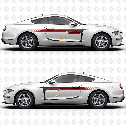 S550 Classic Muscle Car Streifen Seitentüren Vinylaufkleber Sticker für Ford Mustang 1