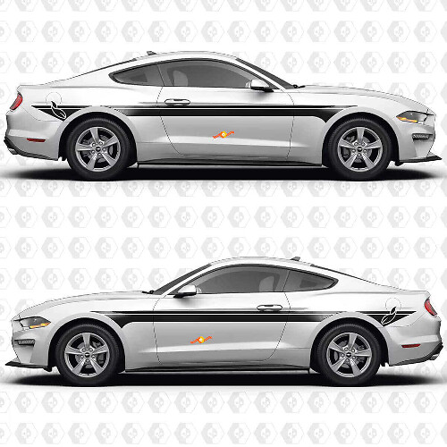 Boost Dual Parallel Streifen Seitentür Vinyl-Aufkleber Sticker Grafik für Musclecar Musclecarmodel