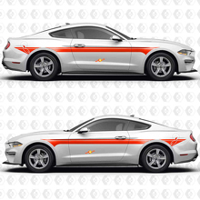 Boost Dual Parallel Streifen Seitentür Vinyl-Aufkleber Sticker Grafik für Musclecar Musclecarmodel 2
