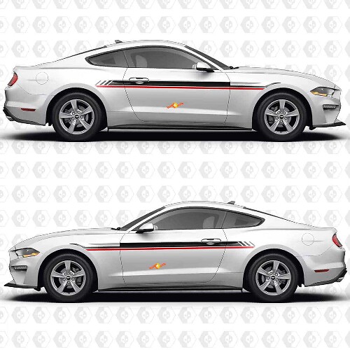 Doppeltes Racing-Seitendesign Vinyl-Aufkleber-Kit für Musclecar Musclecarmodell S550