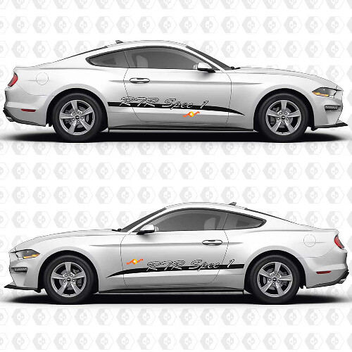 S550 Negativraum-Streifen-RTR Spec 1 Seitentüren Vinylaufkleber für Ford Mustang 1
