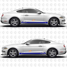 California Special Triple Racing Streifen Seiten-Tür Vinyl Aufkleber Sticker Grafik für Musclecar Musclecarmodel 2