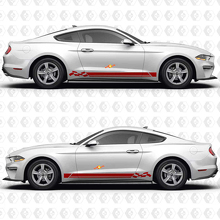California Special Triple Racing Streifen Seiten-Tür Vinyl Aufkleber Sticker Grafik für Musclecar Musclecarmodel 3