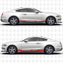 Negativer Raum Streifen Cobra Jet Seitentür Schweller Vinyl Aufkleber Sticker für Ford Mustang 3
