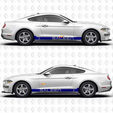 Negative Space Stripe Saleen Seiten Tür Schweller Vinyl Aufkleber Sticker für Ford Mustang 2