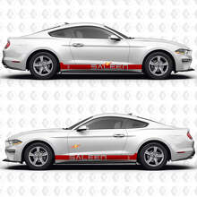 Negative Space Stripe Saleen Seiten Tür Schweller Vinyl Aufkleber Sticker für Ford Mustang 3