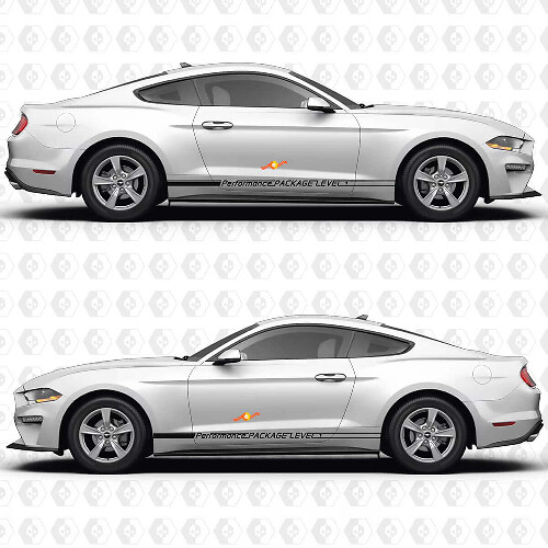 Thin Lines Performance Paket Level Seiten-Tür Schweller Vinyl Aufkleber für Ford Mustang 1