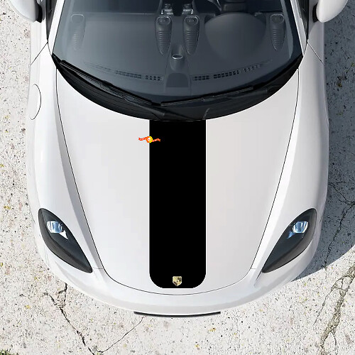 Zentraler Streifen Motorhaubenaufkleber für Porsche Boxster 718 1