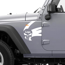 Punisher-Logo Seitenvinylaufkleber für Jeep Wrangler Rubicon_2
