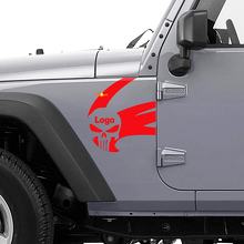 Punisher-Logo Seitenvinylaufkleber für Jeep Wrangler Rubicon_3