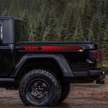 Aufkleber aus benutzerdefiniertem Vinyl für die hintere Seite des Gladiators für Jeep Gladiator Willys 3