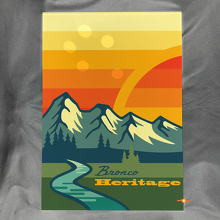 Bronco Heritage Glänzendes Acryl-Garagenwandbildpanel 2